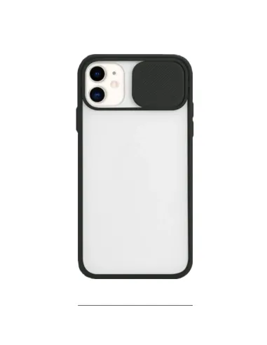 Capa Slide Window Frosted para iPhone 11 Pro Max - Preto