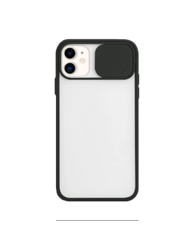 Capa Slide Window Anti Choque Frosted para iPhone 12 Mini - Preto