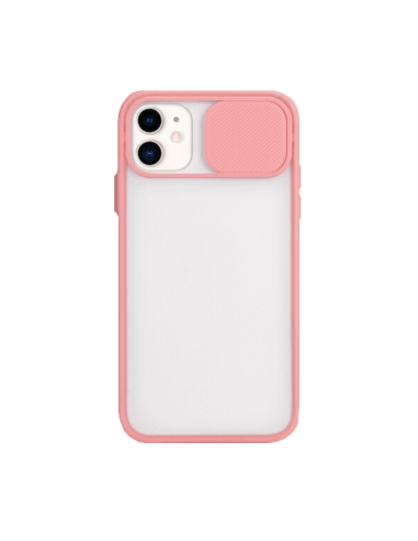 Capa Slide Window Anti Choque Frosted para iPhone 12 Mini - Rosa