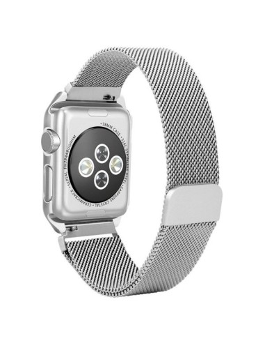 Bracelete Milanese Loop Fecho Magnético para Apple Watch Edition Series 7 - 41mm - Cinza