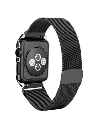 Bracelete Milanese Loop Fecho Magnético para Apple Watch Edition Series 7 - 41mm - Preto