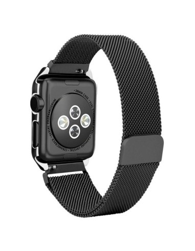 Bracelete Milanese Loop Fecho Magnético para Apple Watch SE (2022) - 44mm - Preto
