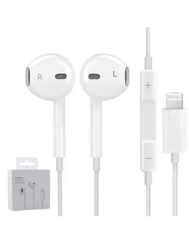 Auriculares Lightning Headset Com Certificado MFI para Apple iPad 9.7 (2018) - Branco