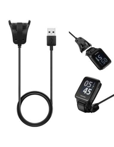 Carregador Usb Charger de SmartWatch para Tomtom Spark 3 / Tomtom Runner 3 / Tom Tom Adventure