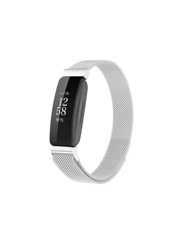 Bracelete Milanese Loop Fecho Magnético para Fitbit Inspire 2 - Cinza