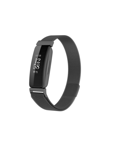 Bracelete Milanese Loop Fecho Magnético para Fitbit Ace 2 - Preto
