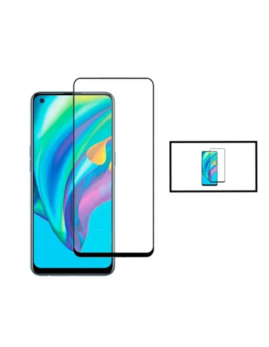 Kit 2 Vidro Premium Full Cover para Oppo Reno7 Lite - Transparente/Preto