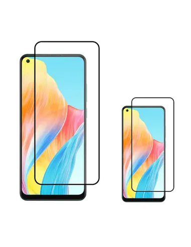 Kit 2 Vidro Premium Full Cover para Oppo Reno8 T - Transparente/Preto