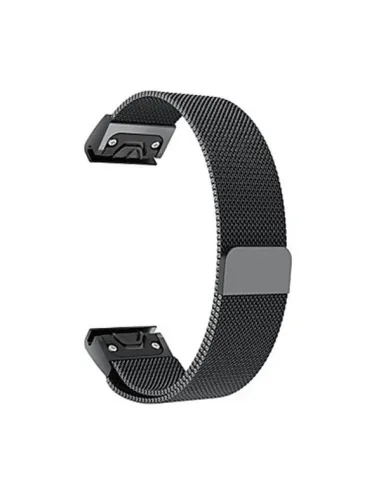 Bracelete Milanese Loop Fecho Magnético para Garmin Fenix 5S Plus 20 mm / Fenix 6S / Fenix 6S Pro 20mm / Venu - Preto