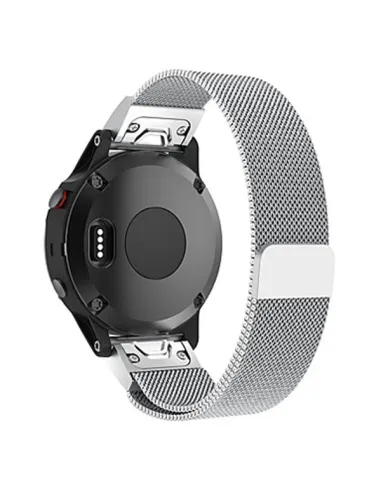 Bracelete Milanese Loop Fecho Magnético para Garmin Fenix 5S Plus 20 mm/ Fenix 6S / Fenix 6S Pro 20mm / Venu - Cinza