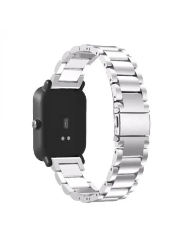 Bracelete Aço Stainless Lux para AmazFit Bip e Bip Lite / GTR 42mm/ GTS - Cinza