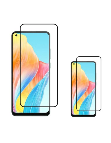 Kit 2 Película de Vidro Temperado 5D Full Cover para Oppo Reno8 T - Transparente/Preto