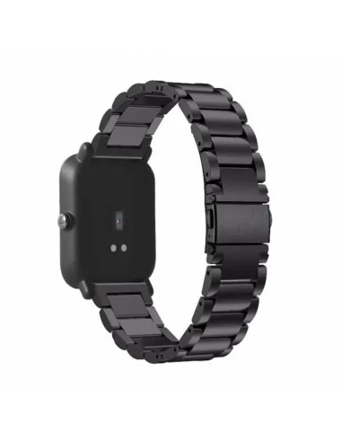 Bracelete Aço Stainless Lux para AmazFit Bip S - Preto