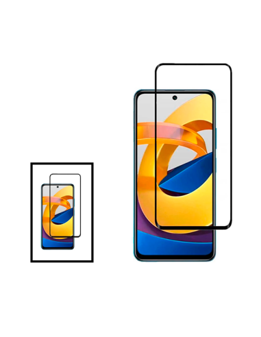Kit 2 Película de Vidro Temperado 5D Full Cover para Xiaomi Poco F4 5G - Transparente/Preto