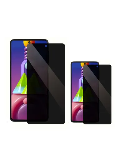 Kit 2 Películas de Vidro Anti-Spy  para Oppo A58 4G - Transperente/Preto