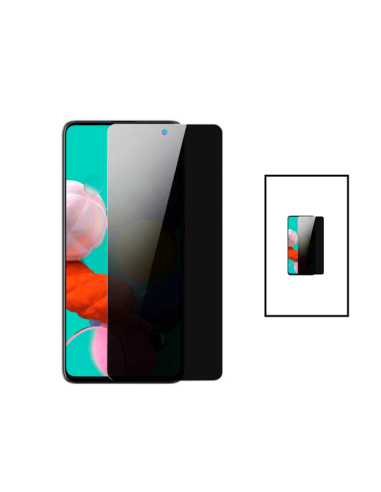 Kit 2 Películas de Vidro Anti-Spy para Xiaomi Redmi Note 12 Pro - Transperente/Preto