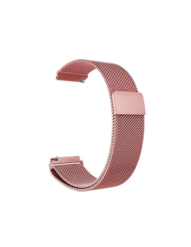 Bracelete Milanese Loop Fecho Magnético para Garmin Série Legacy Saga Rey - 40mm - Rosa