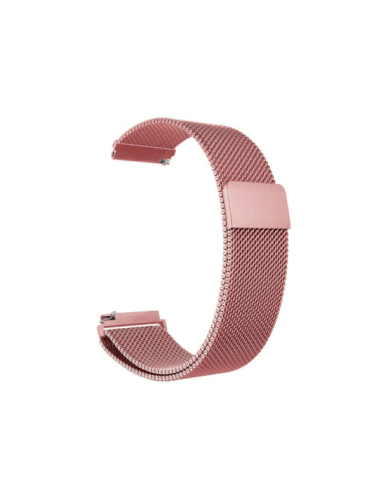 Bracelete Milanese Loop Fecho Magnético para Garmin Vivoactive 4s - 40mm - Rosa