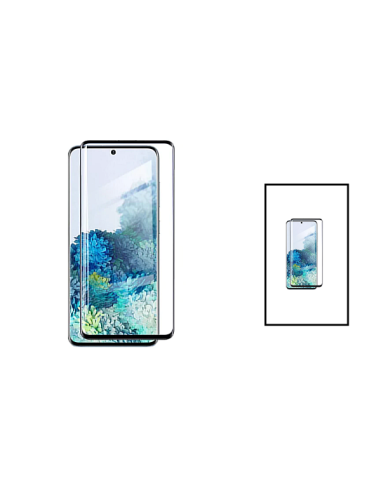 Kit 2 Película de Vidro Temperado Curved para Oppo Reno10 - Transparente/Preto