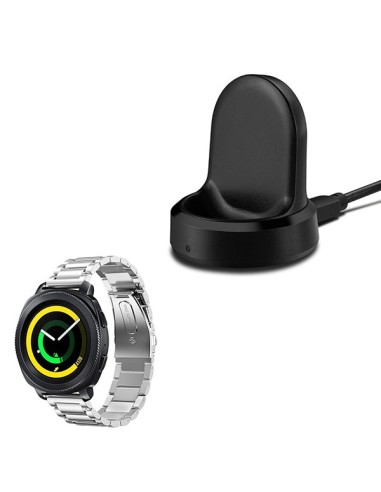 Kit Bracelete Aço Stainless Lux + Ferramenta + Carregador Usb Charger para Samsung Gear S3 Classic - Cinza