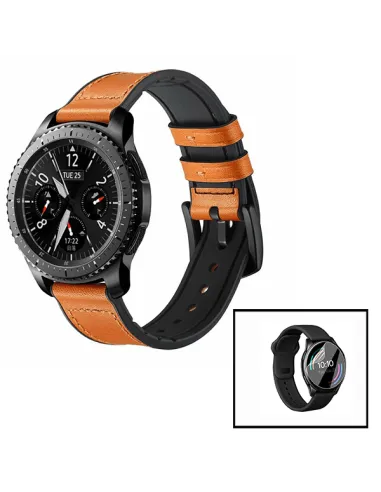 Kit Bracelete Premium SiliconLeather + Película de Marq Adventurer Performance Edition - Castanho / Preto