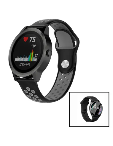 Kit Bracelete SportyStyle + Película de Vivoactive 3 Music - Preto / Cinza