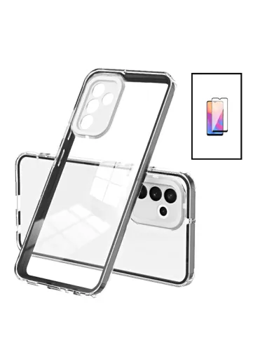 Kit Capa 360 Airbag + Vidro Full Cover Premium para Samsung Galaxy A04s - Transparente