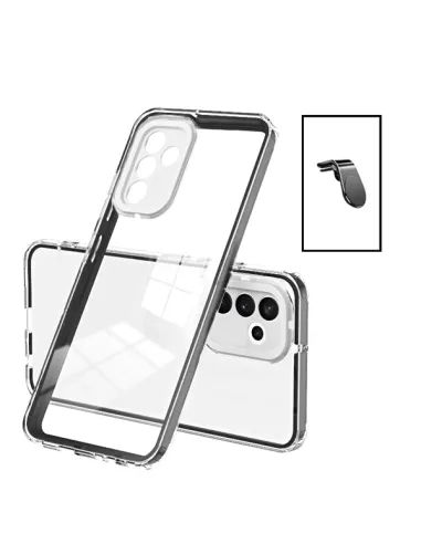 Kit Capa 360 Airbag + Suporte L para Samsung Galaxy A04s - Transparente