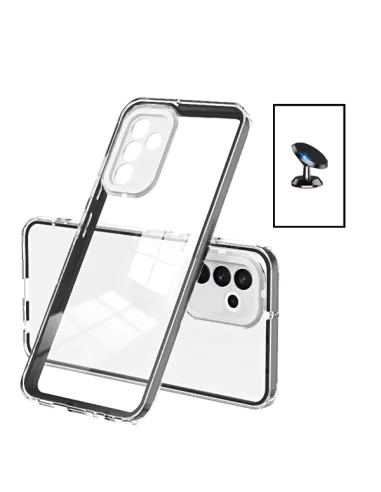 Kit Capa 360 Airbag + Suporte Magnético para Samsung Galaxy A04s - Transparente