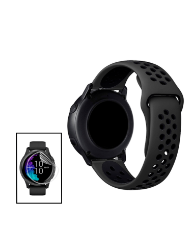 Kit Bracelete SportyStyle + Película de Forerunner 245 Music - Preto / Preto