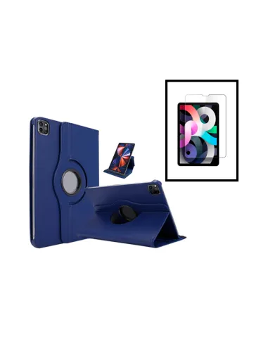 Kit Capa 360 Rotation + Vidro Premium Full Cover para Apple iPad Pro 12.9 (2020) - Azul