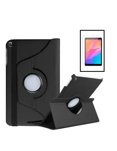 Kit Capa 360 Rotation + Vidro Premium Full Cover para Huawei MatePad T 10 Kids Edition - Preto