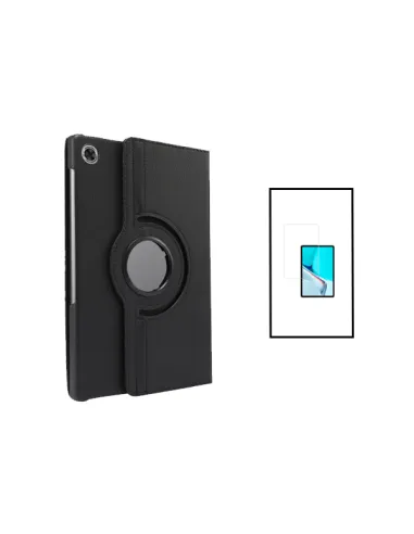 Kit Capa 360 Rotation + Vidro Premium Full Cover para Lenovo Tab M10 Plus (Gen 3) 10.6 - Preto