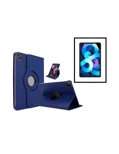 Kit Capa 360 Rotation + Película Hydrogel Frente para Apple iPad Pro 12.9 (2020) - Azul