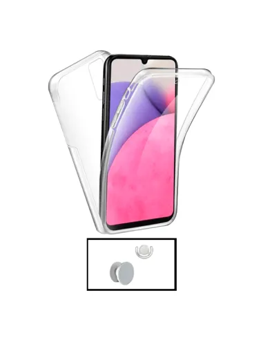 Kit Capa 360° Impact Protection + 1 GripHolder + 1 Suporte para Samsung Galaxy A13 - Transparente/Branco