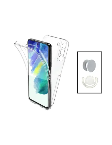 Kit Capa 360° Impact Protection + 1 GripHolder + 1 Suporte para Samsung Galaxy S23 Plus - Transparente/Branco