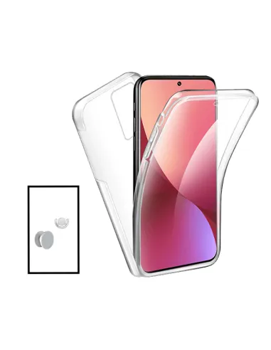 Kit Capa 360° Impact Protection + 1 GripHolder + 1 Suporte para Xiaomi Mi 12 Lite - Transparente/Branco