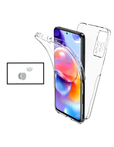 Kit Capa 360° Impact Protection + 1 GripHolder + 1 Suporte para Xiaomi Redmi Note 11S 5G - Transparente/Branco