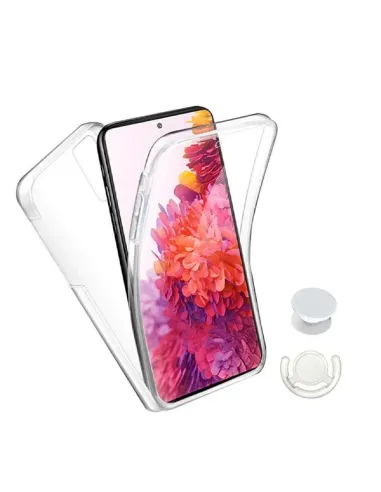 Kit Capa 360° Impact Protection + 1 GripHolder + 1 Suporte  para Xiaomi Redmi Note 10 Pro - Transparente/Branco