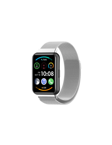 Bracelete Milanese Loop Fecho Magnético para Huawei Watch Fit 2 Active - Cinza