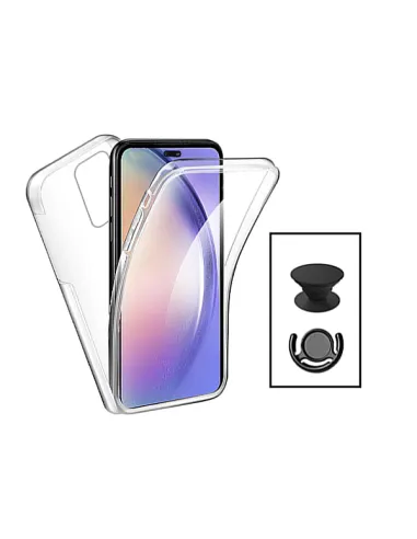 Kit Capa 360° Impact Protection + 1 GripHolder + 1 Suporte para Xiaomi 13 Lite - Transparente/Preto