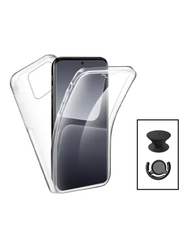 Kit Capa 360° Impact Protection + 1 GripHolder + 1 Suporte para Xiaomi 13 Pro - Transparente/Preto