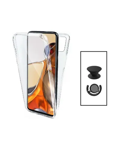 Kit Capa 360° Impact Protection + 1 GripHolder + 1 Suporte para Xiaomi Redmi Note 12S - Transparente/Preto