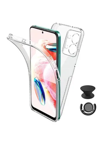 Kit Capa 360° Impact Protection + 1 GripHolder + 1 Suporte  para Xiaomi Poco X6 - Transparente/Preto