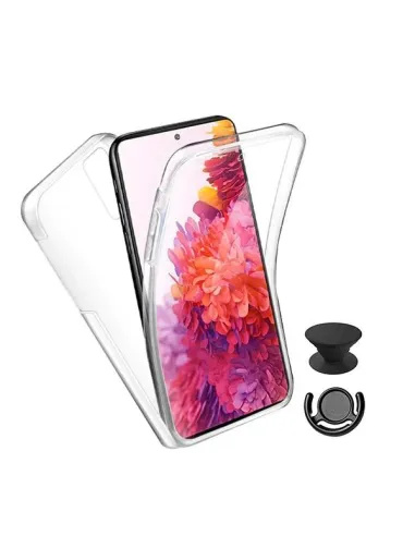 Kit Capa 360° Impact Protection + 1 GripHolder + 1 Suporte  para Xiaomi Redmi Note 10 Pro - Transparente/Preto