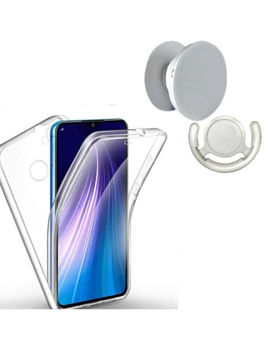 Kit Capa 3x1 360° Impact Protection + 1 GripHolder + 1 Suporte GripHolder Branco para Xiaomi Redmi Note 8 2021