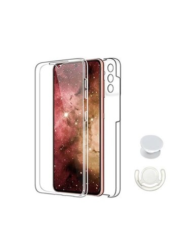 Kit Capa 3x1 360° Impact Protection + 1 GripHolder + 1 Suporte GripHolder Branco Phonecare para Samsung Galaxy A55 5G - Transpar