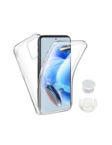 Kit Capa 3x1 360° Impact Protection + 1 GripHolder + 1 Suporte GripHolder Branco Phonecare para Xiaomi 14 - Transparente/Branco