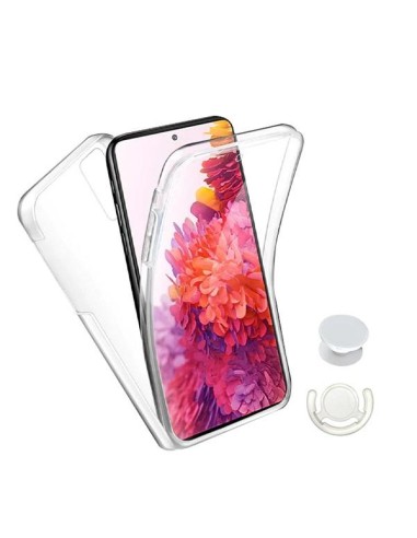 Kit Capa 3x1 360° Impact Protection + 1 GripHolder + 1 Suporte GripHolder Branco Phonecare para Xiaomi Redmi Note 10 Pro - Trans