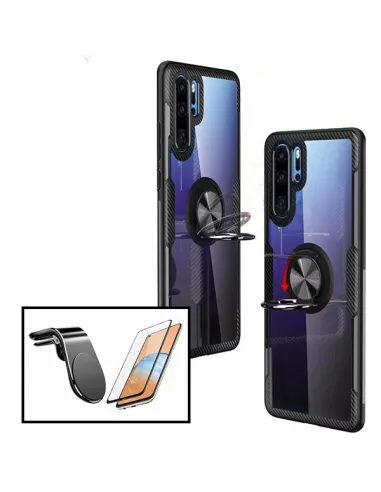 Kit Capa 3x1 Clear Armor + Vidro Premium Full Cover + Suporte Magnético L para Xiaomi Poco M2 Pro